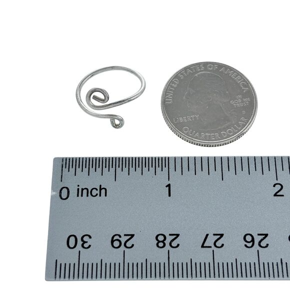 Estate Sterling Silver 925 Twisted Wire Ring Size 3.5 - Picture 8 of 8